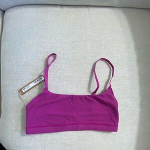 NWT - SKIMS COTTON JERSEY SCOOP BRALETTE - Size: XS - Color: LOLLIPOP